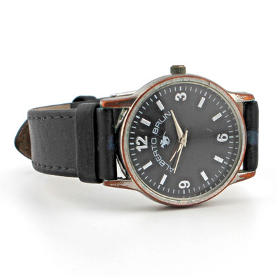 ALBERTO BRUNI UNISEX Armbanduhr Vintage Wristwatch Klassisch Stainless Steel