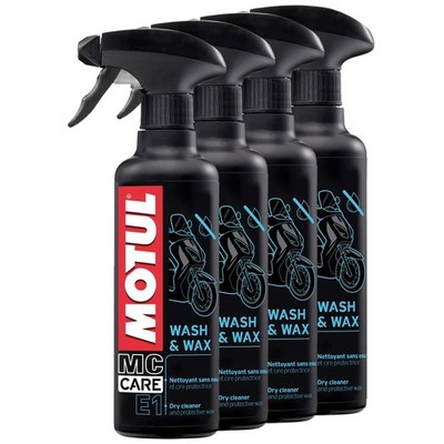Motorradreiniger trocken MC CARE E1 Wash & Wax Motul 4 X 400 ml Trockenreiniger