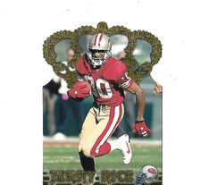 JERRY RICE 1996 PACIFIC ***GEMS OF THE CROWN***DIE CUT INSERT #GC-18 (FREE SHIP)