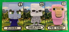 MINECRAFT TOYS - McDonald's Toys 2025 - LOT of 3 - Evoker, Skeleton, Sheep - NEW