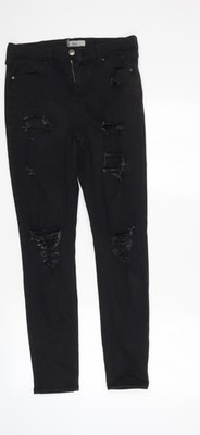 Topshop schwarze Tapered Herrenjeans Größe 30 L32 in