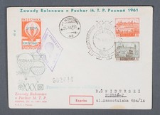 MayfairStamps Poland 1961 Hot Air Balloon Poznan Katowice Cover aaw_98455