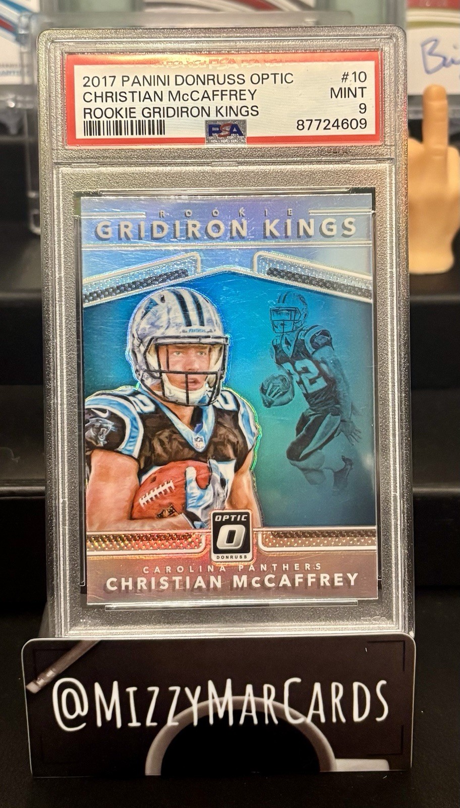 2017 Optic Christian Mccaffrey Rookie Gridiron Kings PSA 9 Rc Sp