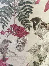  RARE Pottery Barn WINTER BIRD Twin Duvet Cover And Sham - Berries Amaryllis