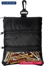 Golf Tee Bag Pouch Multi Pocket Zipper Golf Tee Holder Bag Accessories Organizer