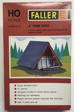 Modern A-Frame Cabin - HO 1:87 Faller 262 Building Kit Home House - RARE