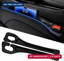 Car Seat Gap Filler 2 Pack, Universal Fit No Drop Seat Guard with Storage Pocket