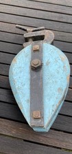 Vintage hardwood Pulley Blocks, industrial, 35 cm 