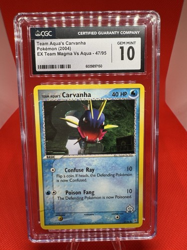 Team Aqua's Carvanha graded CGC 10 for sale on eBay