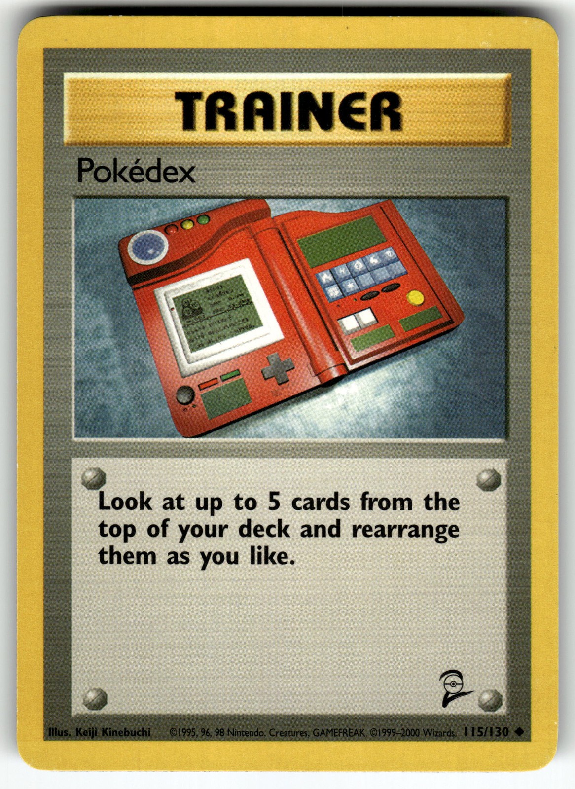 Pokedex 115/130 Base Set 2 LP Pokemon Card TCG