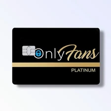 OnlyFans Platinum Credit Card Sticker Debit Card Skin Cover Black