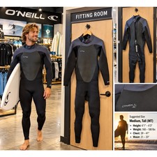 O'Neill's Men's Epic 4/3 mm, Full Wetsuit Med, Tall BK NEW 250 value