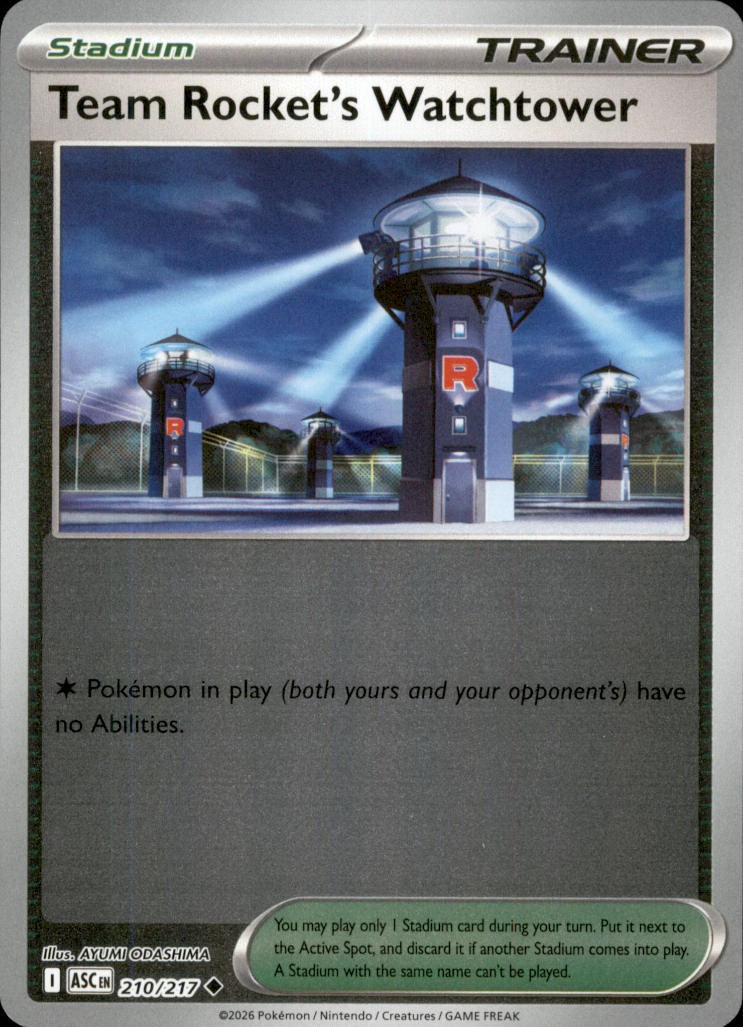 Team Rocket's Watchtower 210/217 ME: Ascended Heroes Reverse Holo Pokemon-EN NM
