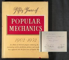 50 YEARS POPULAR MECHANICS Signed by Louis Kimzey & Bill Brehaut to Alex Xydias
