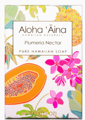 Maui Soap Co Aloha 'Aina    Plumeria Nectar 5oz Bar