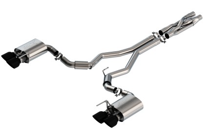 Borla 3" ATAK CatBack Exhaust w/ Black Chrome Tips for 2020 Ford GT500 5.2L AT