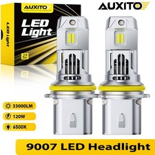 Auxito 9007 Hb5 Led Headlight Bulbs High Low Beam 330000lm White Super Bright 2x Auxito 9007 Hb5 Led Headlight Bulbs High Low Beam 330000lm White Super Bright 2x