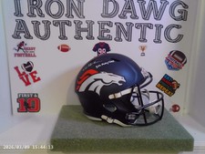 Dre Greenlaw Signed With Inscription Denver Broncos Replica Helmet Beckett COA