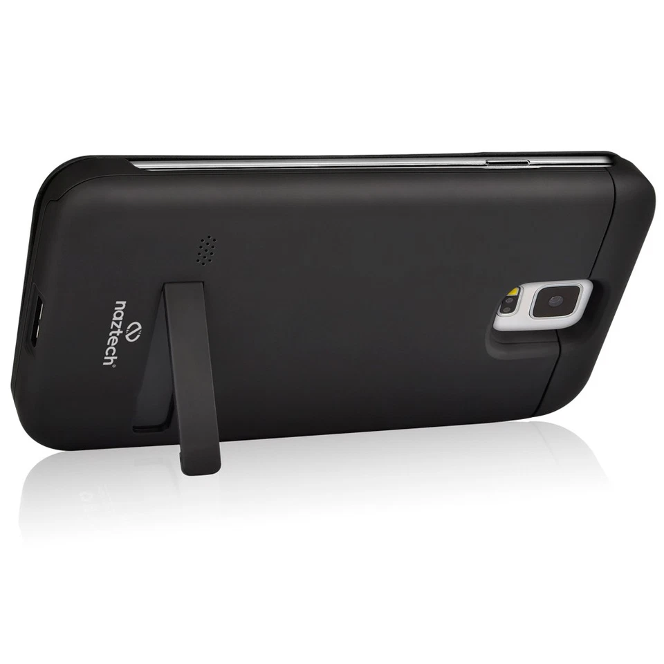 Funda de alimentación de batería NAZTECH 3200mA estilo abatible para Samsung Galaxy S5 - negra Foto 4 de 4