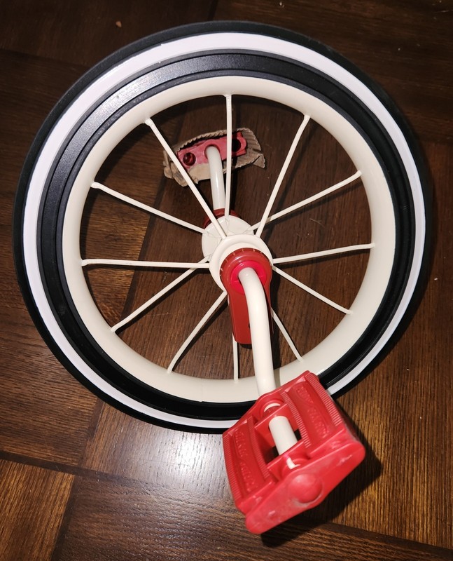 New Radio Flyer Duel Deck Trike 11 3/4" Front Wheel w/Pedals Tricycle Assembly
