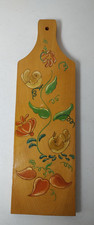 Vintage Rosemaling Wood Cutting Board Folk Art Wall Hanging Plaque 18" by 5.5"
