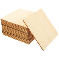 20Pcs Unfinished Wood Board Smooth Craft Material for DIY Projects