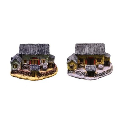 Outdoor simulierte reetgedeckte Stil Mikro Haus Harz Miniatur Dekoration für