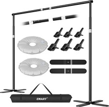 EMART Backdrop Stand Heavy Duty 8.5x10ft Pipe and Drape with X-Shaped Base