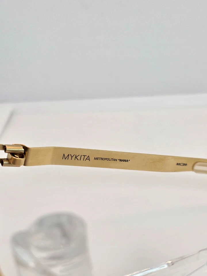 Nuevas gafas Mykita "Nana" con marco de metal dorado hechas en Alemania 53-20-140 Foto 4 de 4