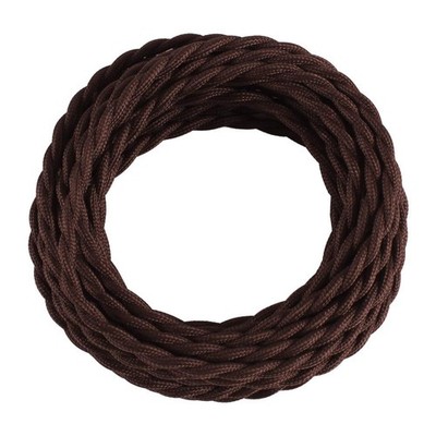 25ft Fabric Cloth Covered Lamp Twisted Wire Vintage 18/2 Industrial Electrical C