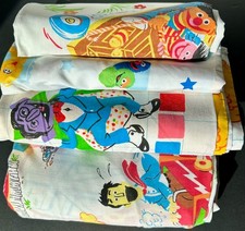 Lot 4 Sesame Street Bedding: 2 Twin Flats Numbers/Circus, 1 Crib, 1 Pillow Case