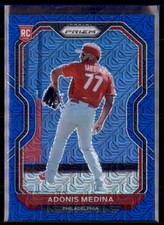 2021 Panini Prizm Baseball Blue Mojo Adonis Medina Philadelphia 56 RC /199
