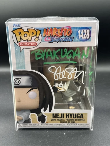 Naruto Shippuden Neji Hyuga 1428 Funko Signed JSA COA Voice Actor + Protector