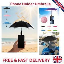 Portable Phone Holder Umbrella – UV Protection&Anti-Glare Phone Stand Parasol-UK