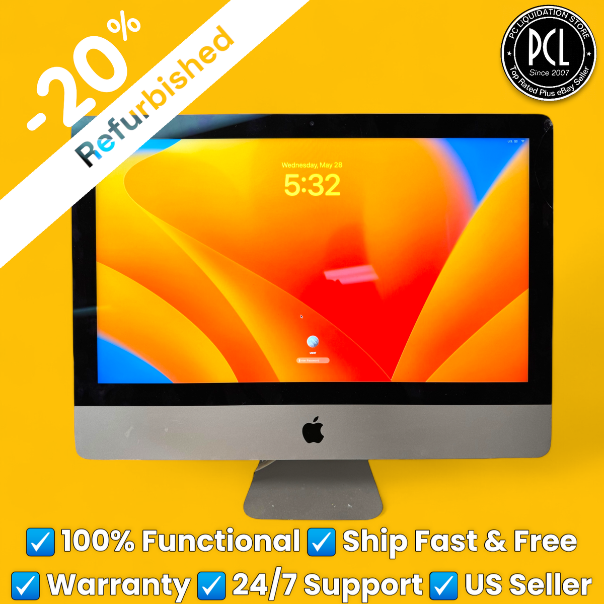 ✓ iMac Retina 4K i5 HDD・16GB RAM