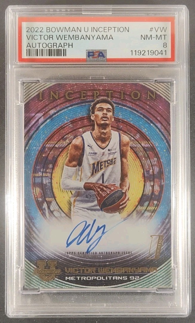 5935 Victor Wembanyama 2022 Bowman University Inception #BIA-VW Auto PSA 8