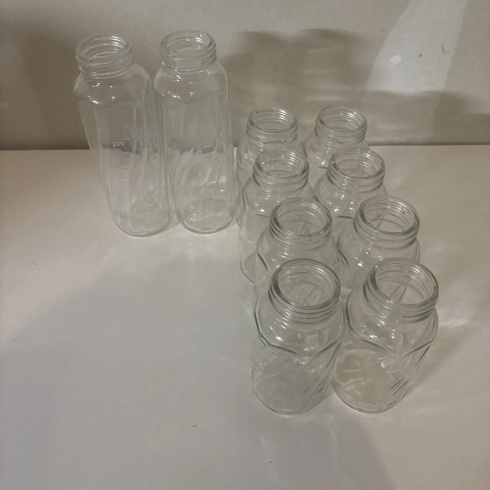 Evenflo Bpa-Free Glass Baby Bottles, Clear, 8 4 Oz And 2 8oz - No Lids!