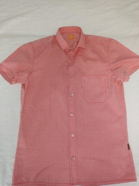 Men BOSS Orange Shirt Red Cotton 36 / S / 44