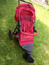 Baby Jogger City Mini 3-Wheel Jogger Pushchair w/ Canopy & Tray Red/Black