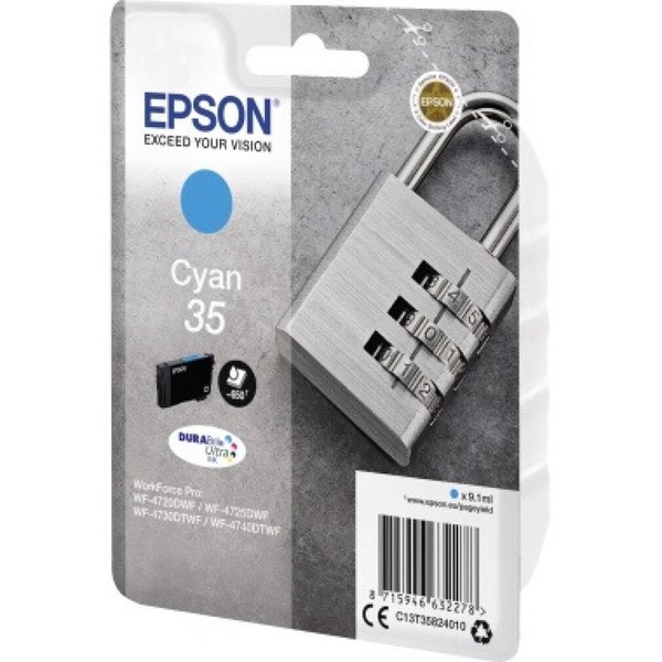 Epson Tintenpatrone C13T35824010 35 9,14 Ca. 650 Seiten Cyan 9,1Ml-image