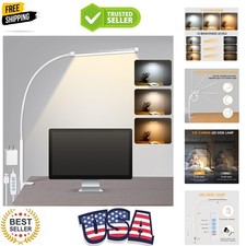 LED Desk Lamp with Clamp, Eye-Caring Clip on Lights for Home Office, 3 Modes ...
