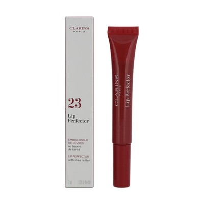 Clarins Lip Perfector 23 Pomegranate Glow Red Sheabutter Plumped Lips