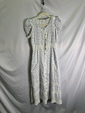 LoveShackFancy Blue Tamsin Dress Size 0 with Holes and Open Seam