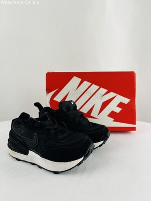 Nike Waffle One TD Toddler Black White Sneakers 4c | DC0479-001