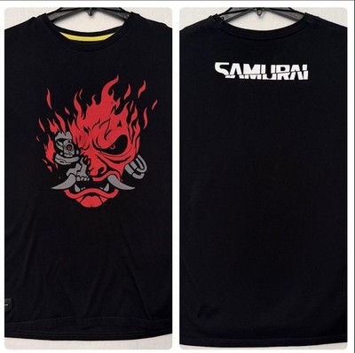 CD Projekt Red Cyberpunk Samurai Graphic Black T-Shirt Size MEDIUM 2077