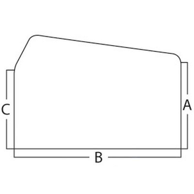 Glass D6NN9442006F Fits Ford New Holland 7610 7610O 7700 7710 7810 7810O 7910