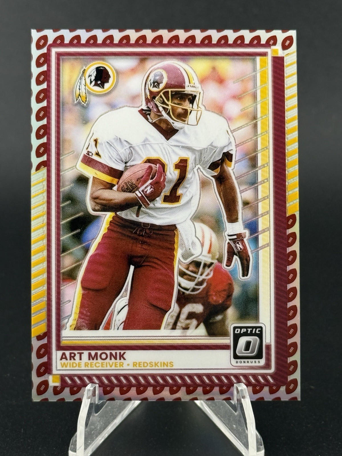 Art Monk Footballs SN /16 - 2025 Donruss Optic Washinton Redskins SP