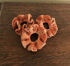 Handmade 100 Cotton Crochet Hair Scrunchie - Auburn