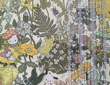 Custom 100 Cotton Woven Fabric Hello Kitty Sanrio Floral By The 1/4 Yard 9x56