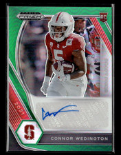Connor Wedington 2021 Prizm Draft Picks Green Prizm Auto